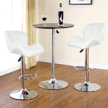 Load image into Gallery viewer, JEOBEST 2pcs/set Leisure Synthetic Leather Swivel Bar Stools Chairs Height Adjustable Pneumatic Pub Chair White HWC